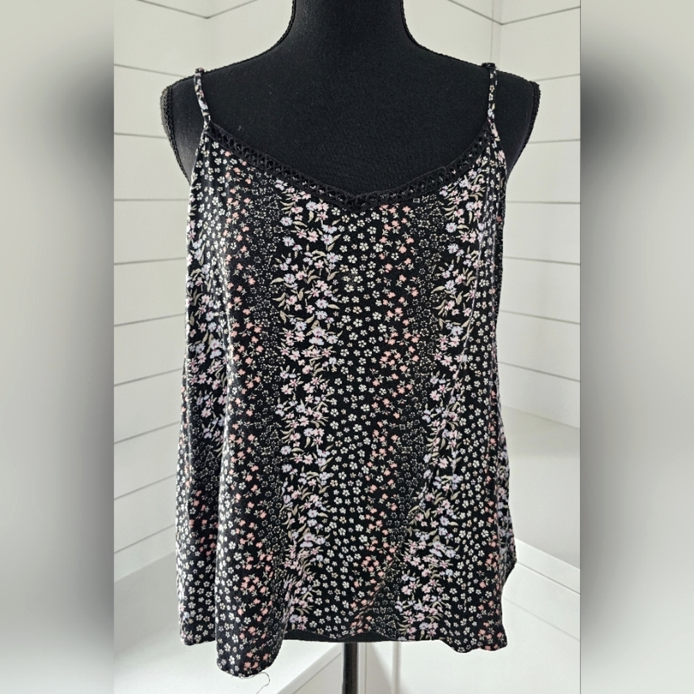 Floral Black Women's Top